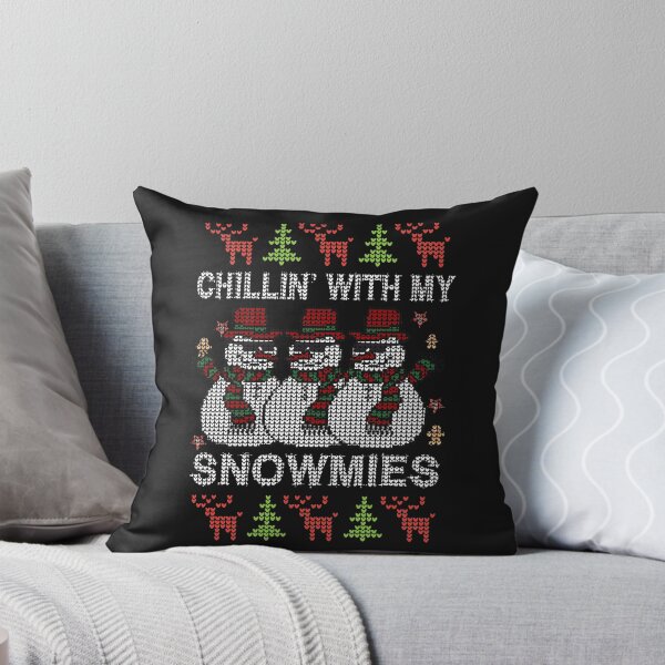 Item preview, Chilling with my snowmies funny snowman in ugly Christmas sweater style,  designed and sold by alenaz.
