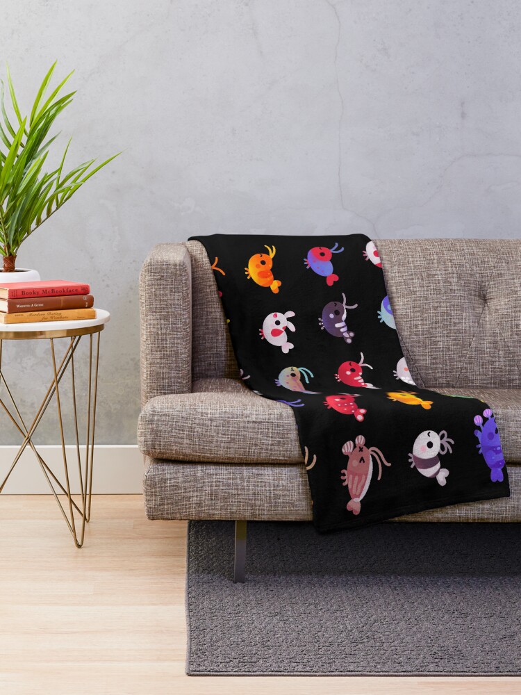 Alternate view of Freshwater shrimp Throw Blanket