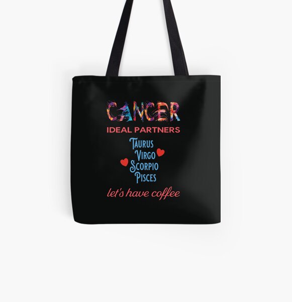 Cancer Ideal Partners All Over Print Tote Bag