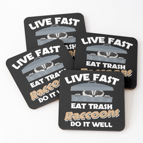 Item preview, Funny Raccoon Lover Gift - Live Fast Eat Trash Raccoons Do It Well - Trash Panda designed and sold by kntranhoang.