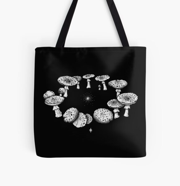 Mushroom Circle Tote Bag - Limited Edition Black – PaperPuffin