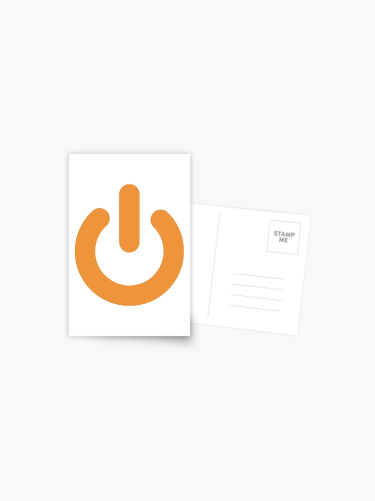 Power On Off Switch Symbol Orange Postcard By Holymackerel Redbubble