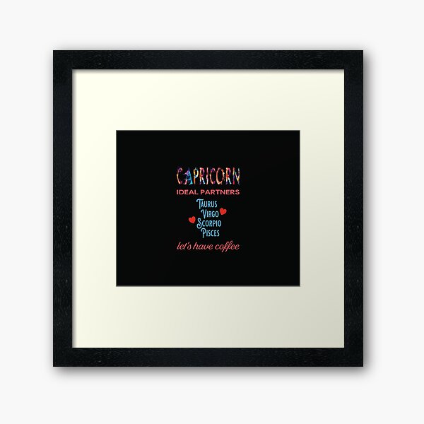 Capricorn Ideal Partners Framed Art Print