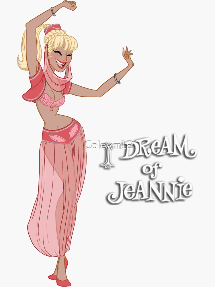 Sticker for Sale avec l'œuvre « Je rêve de Jeannie » de l'artiste A Little  Bit of Everything