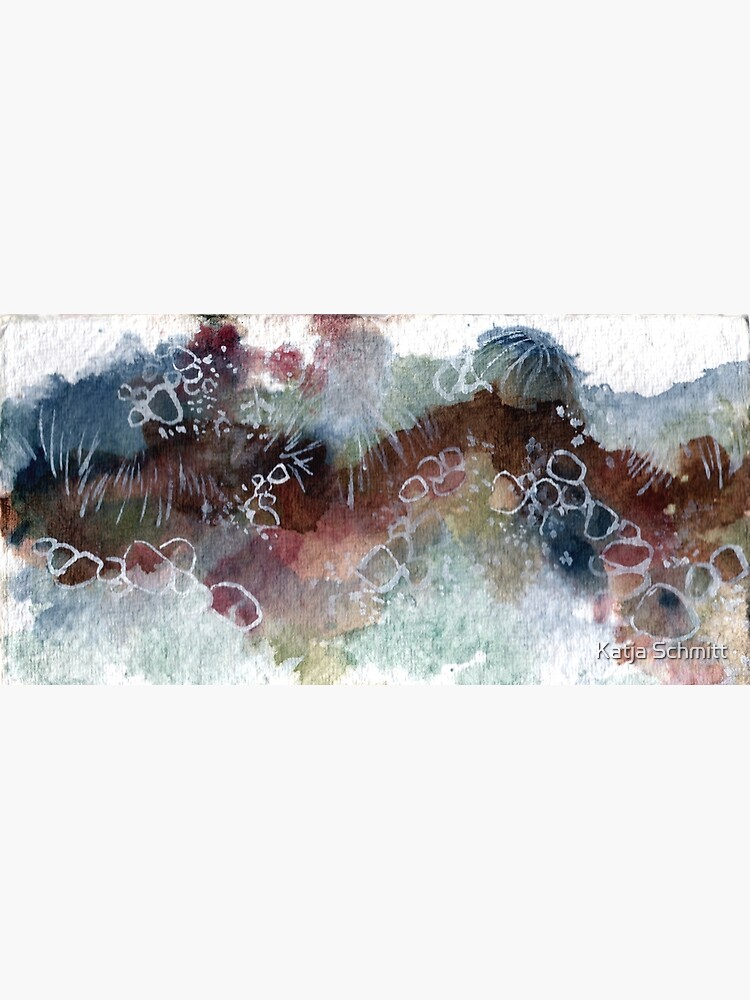 Abstract watercolor design inspired by Tongariro National Park in New Zealand by KatjaSchmitt