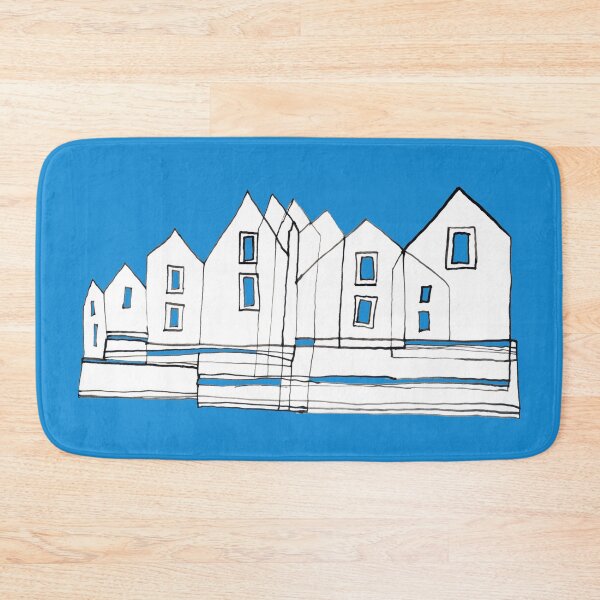 Item preview, Group Houses on Blue Board designed and sold by Istvan Ocztos.