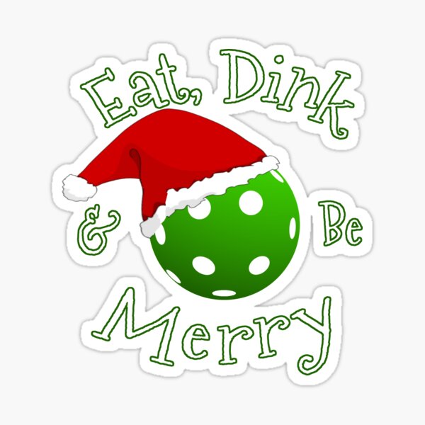 Christmas Pickleball Gift Sticker