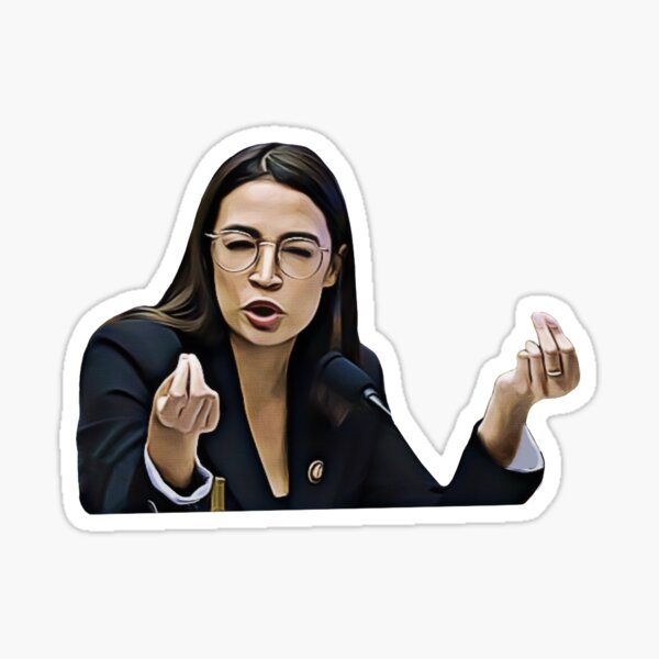 Alexandria Ocasio Cortez Italian Meme Sticker By Dgcio Redbubble