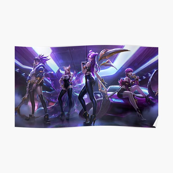 KDA Pop Stars Splash Art - League of Legends Póster