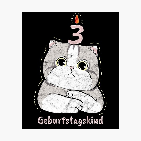 Item preview, 3 years birthday child kittens designed and sold by alexngn.