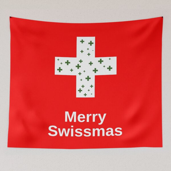 Item preview, Merry Swissmas Funny Christmas and Holiday Greetings for the Swiss and Fans of Switzerland designed and sold by kierkegaard.