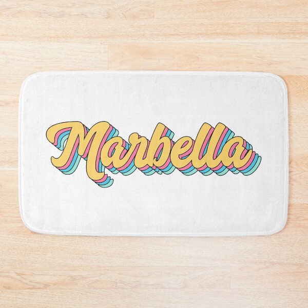 Item preview, Marbella Retro Yellow Script designed and sold by modeoftravel.