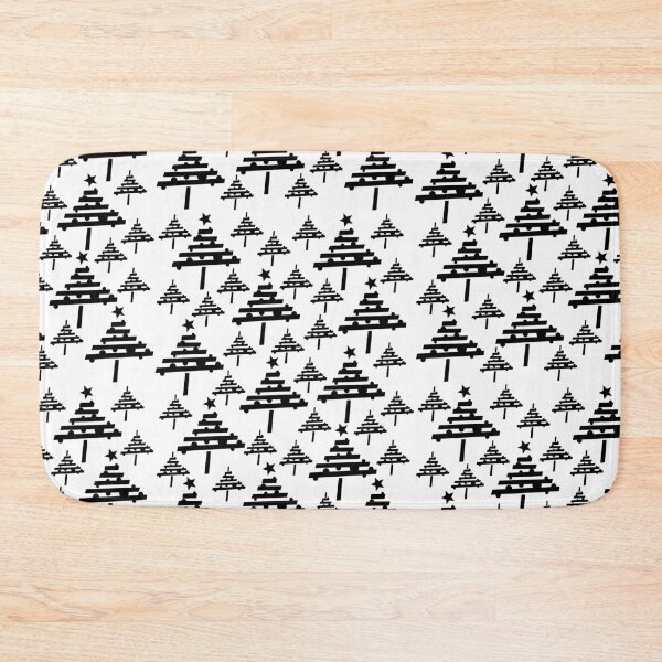 Item preview, Black and White Christmas Tree Pattern designed and sold by OneLook.