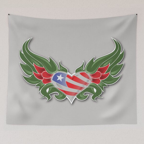 Item preview, Texas Flag in Heart with Wings designed and sold by MonkeyBusinessC.