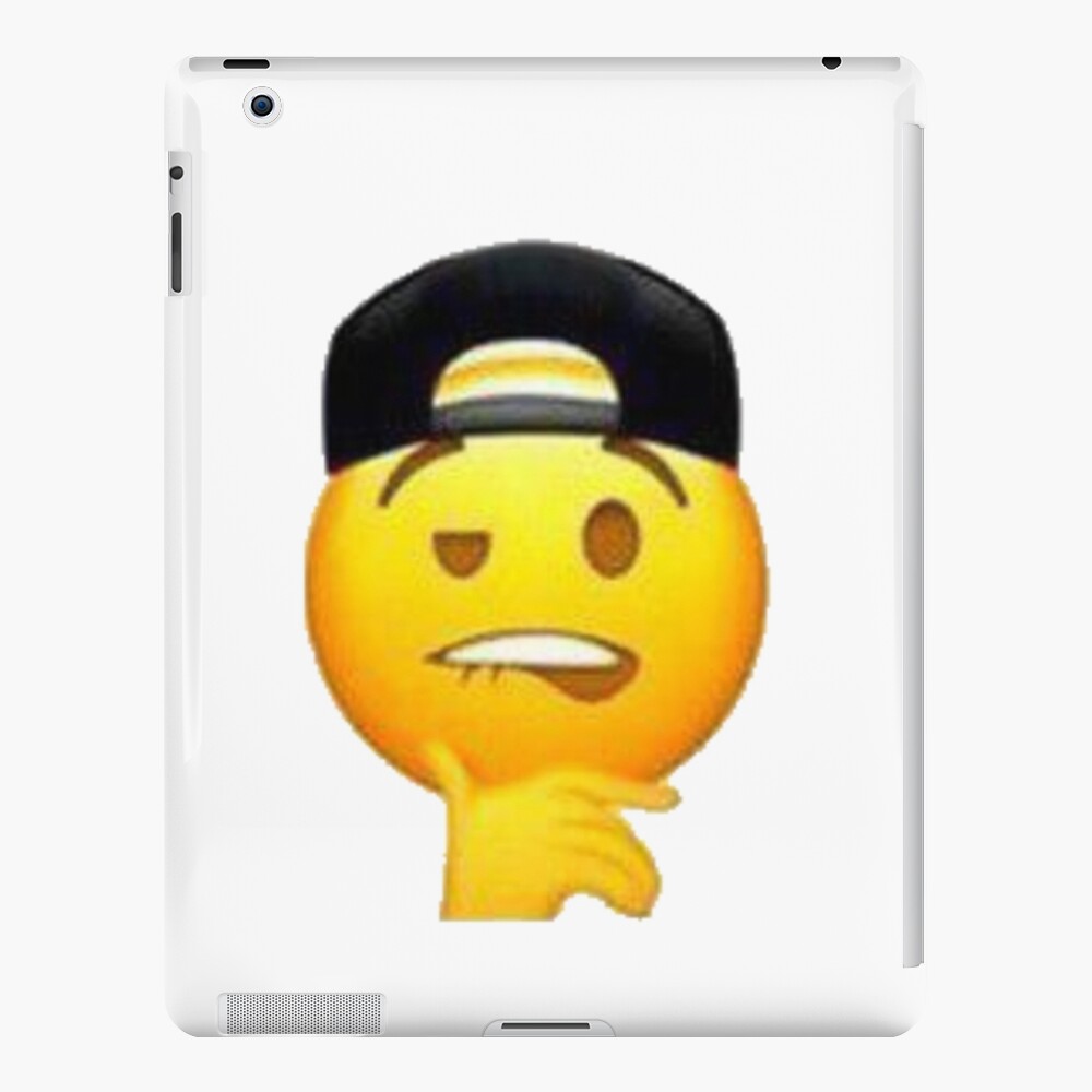 "Baseball Cap Lip Bite Emoji" iPad Case & Skin by donbass | Redbubble
