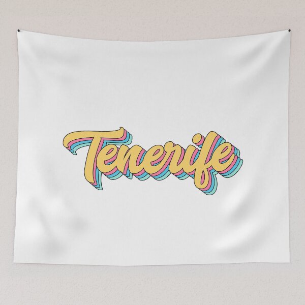 Item preview, Tenerife Retro Yellow Script designed and sold by modeoftravel.