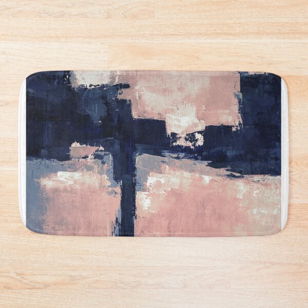 Item preview, peach navy abstract designed and sold by ElaSzczepaniak.