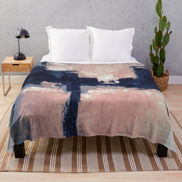 Item preview, peach navy abstract designed and sold by ElaSzczepaniak.
