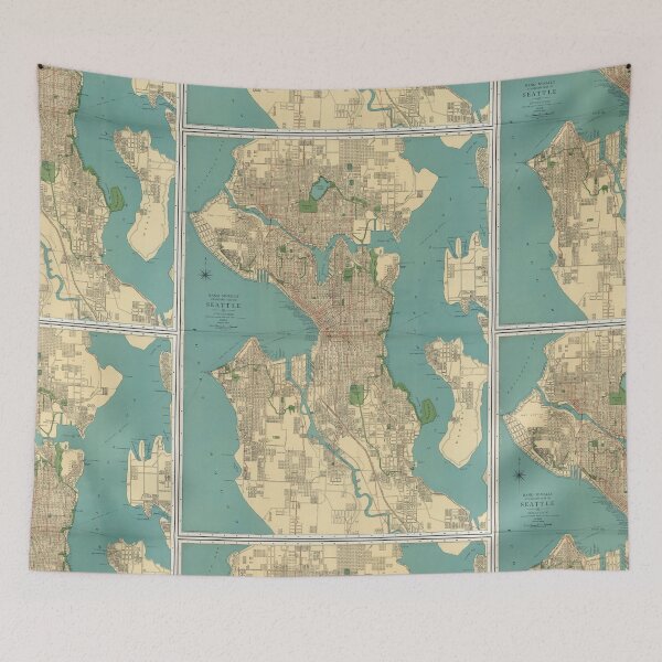 Item preview, Seattle Vintage Map | Full Color designed and sold by pckup.