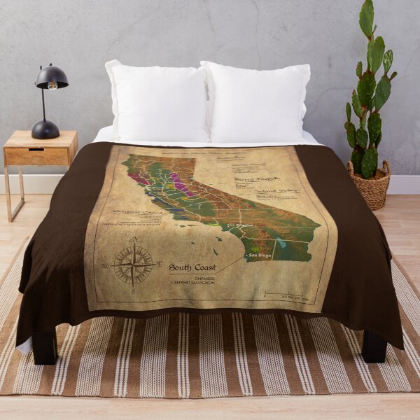 Item preview, Vintage California Wine Region Map designed and sold by ArtisticGoldCC.