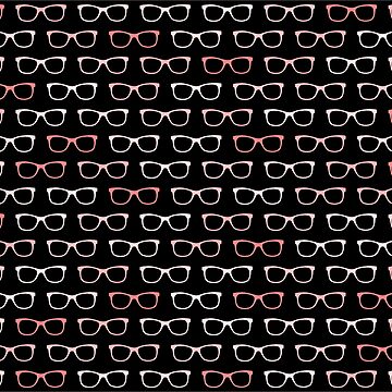 Vorschaubild zum Design Rosa schwarzes Hipster-Brillen-Muster von whimseydesigns