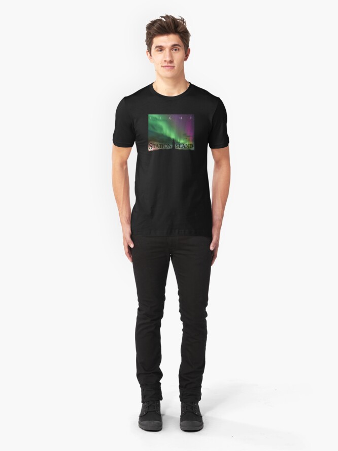 Alternate view of Station Island - Light Album Cover Slim Fit T-Shirt