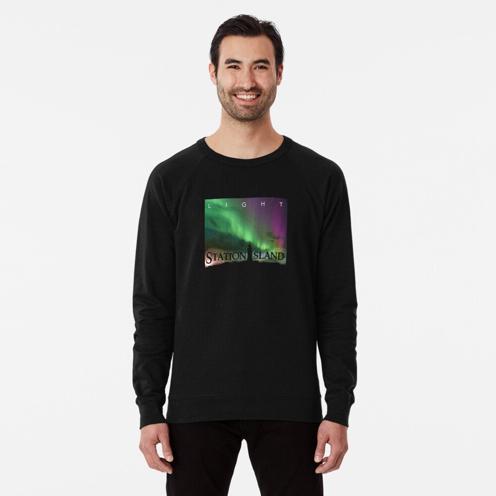 Station Island - Light Album Cover Lightweight Sweatshirt