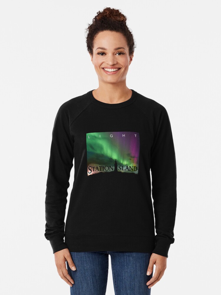 Alternate view of Station Island - Light Album Cover Lightweight Sweatshirt