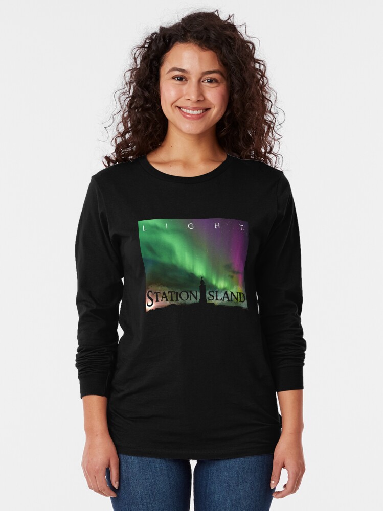 Alternate view of Station Island - Light Album Cover Long Sleeve T-Shirt