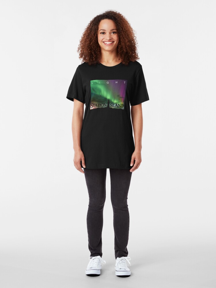 Alternate view of Station Island - Light Album Cover Slim Fit T-Shirt