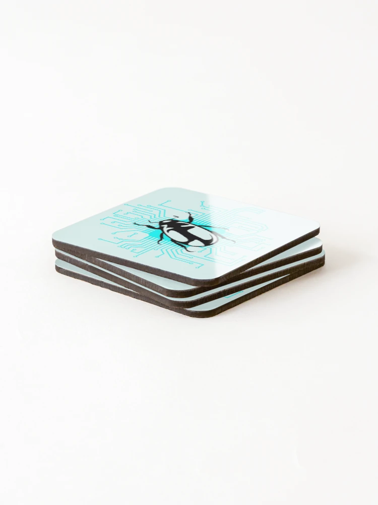 Thumbnail 4 of 5, Coasters (Set of 4), Computer bug designed and sold by HotVector.