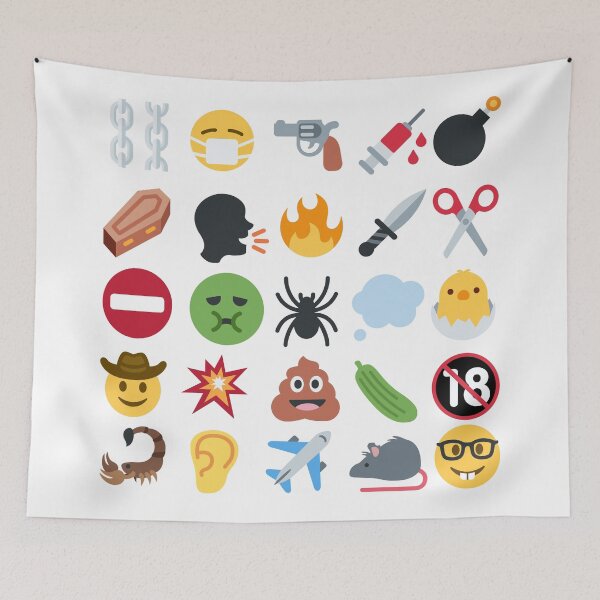Item preview, Remus Sanders Emoji Print designed and sold by More-Than-Kin.