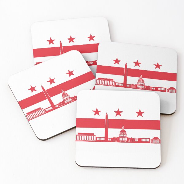 Item preview, Washington DC City Skyline Flag designed and sold by polliadesign.