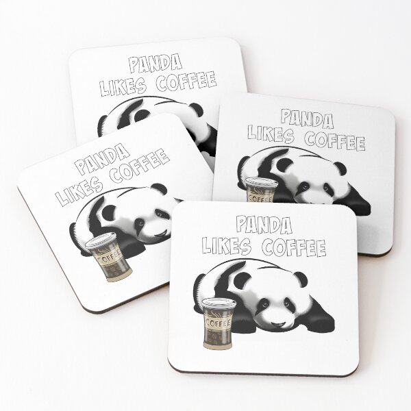 Item preview, Panda or panda loves coffee designed and sold by Grafikdiva.