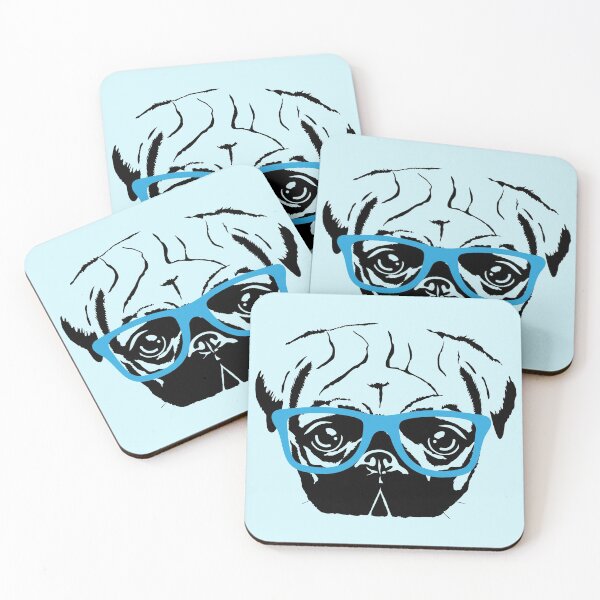 Item preview, Cool pug dog with glasses designed and sold by HotVector.