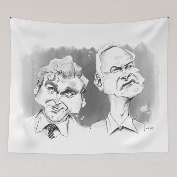Item preview, Ismail Merchant & James Ivory Caricature designed and sold by samanthagilbert.