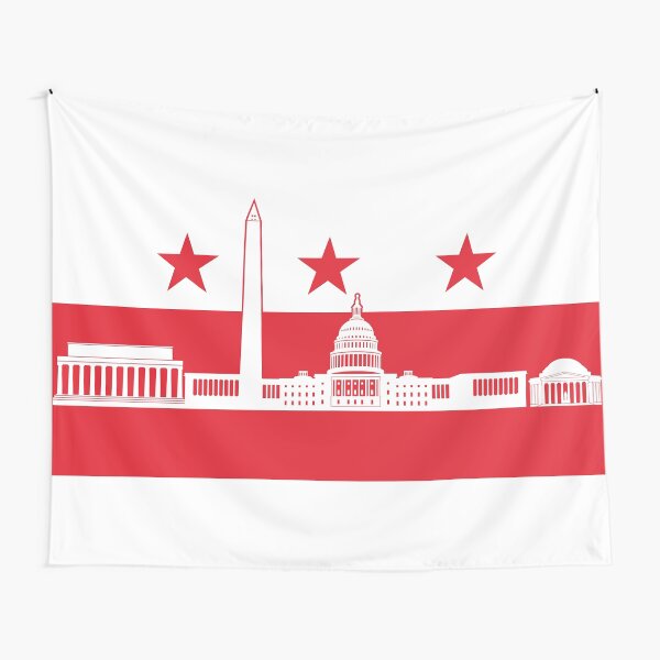Washington DC Skyline Flag Tapestry