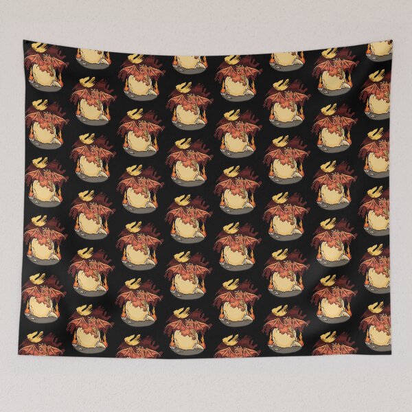Item preview, Adorable Baby Dragon Hatching Out Of A Dragon Egg Tile Pattern designed and sold by perfectpresents.