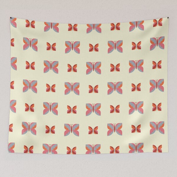 Item preview, Geometric retro butterfly vector pattern design.  designed and sold by Limolida.