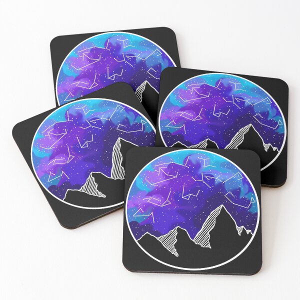 Item preview, Galaxy above mountain tops designed and sold by HighFives555.