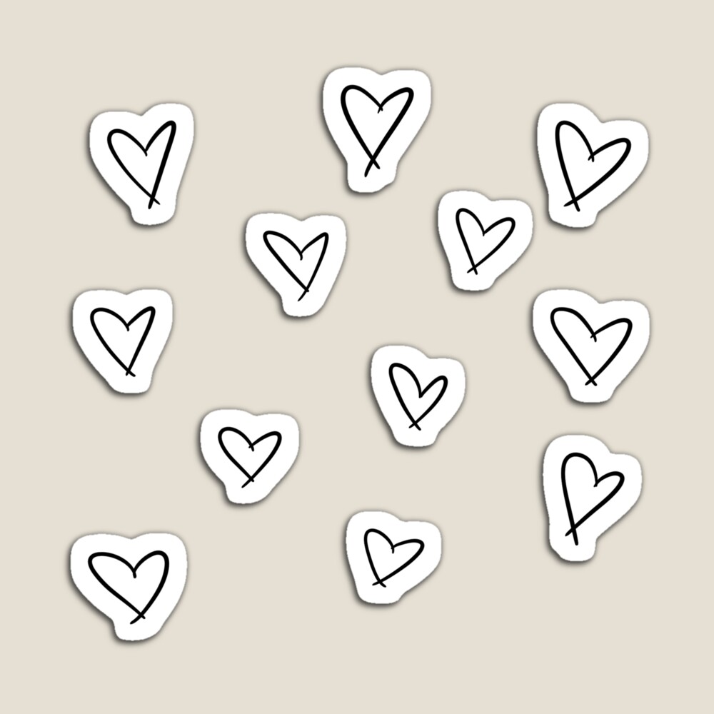 Heart doodle sticker Sticker for Sale by shishi157