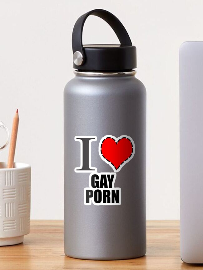 I Love Gay Porn Car Window Laptop Wall Decal Sticker