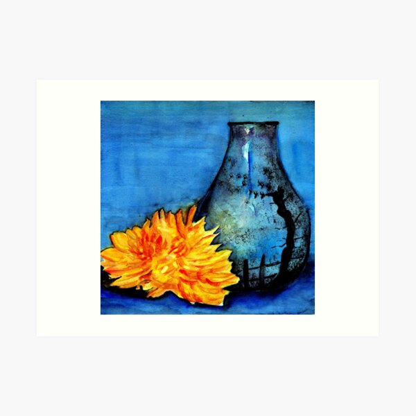 blue pot Art Print
