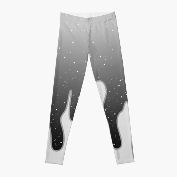 Galaxy Space melting Slime Black & White Leggings