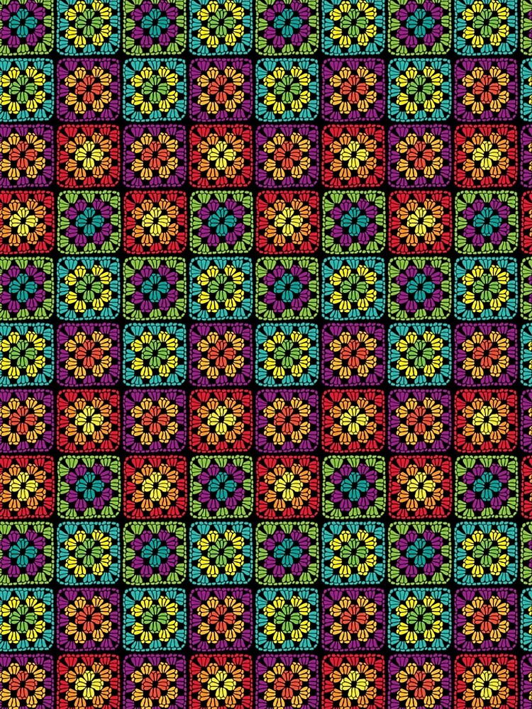 Crochet Granny Square Yarn Pattern by woahtherepickle