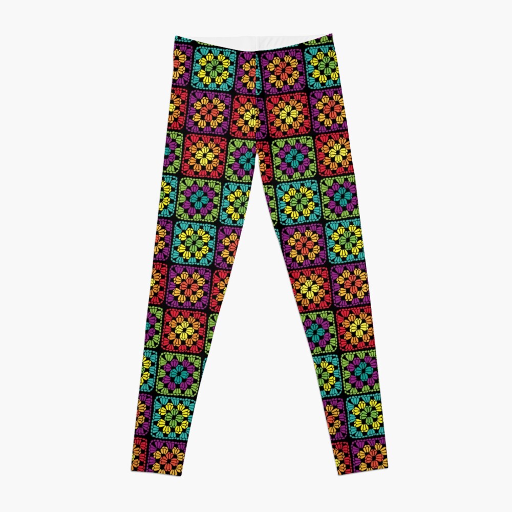 Crochet Granny Square Yarn Pattern Leggings