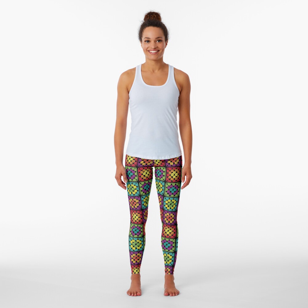 Crochet Granny Square Yarn Pattern Leggings