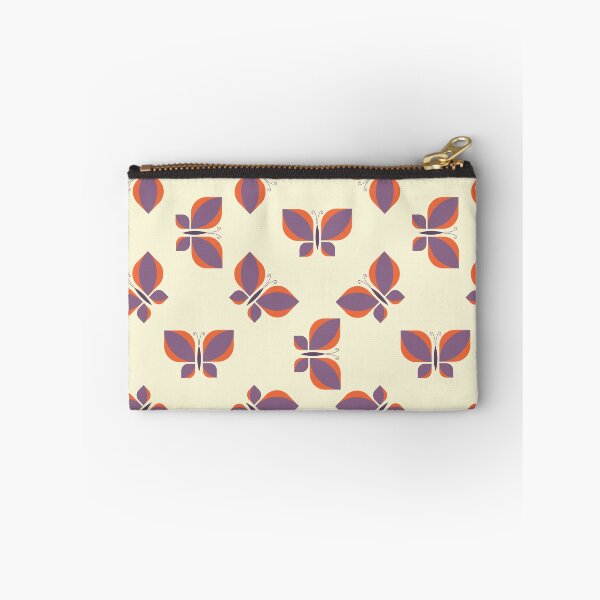 Item preview, Geometric purple retro orange butterfly vector pattern design.  designed and sold by Limolida.