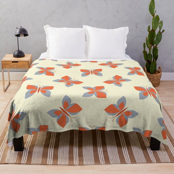 Item preview, Geometric retro orange butterfly vector pattern design. designed and sold by Limolida.