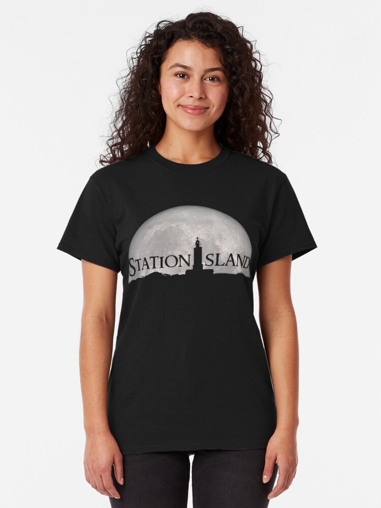 Alternate view of Station Island - Moon Design Classic T-Shirt